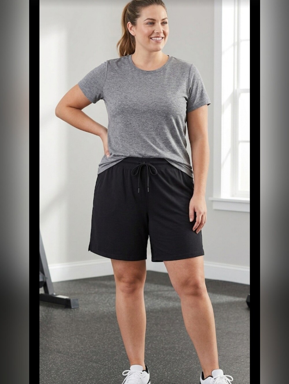 Athletic Works Women's Black Athletic Shorts